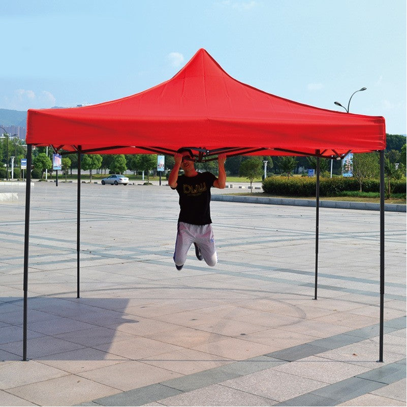 Cort Pavilion 3x3m Rosu Pliabil Cadru Metal pentru Curte, Gradina, Evenimente - vivimall.ro