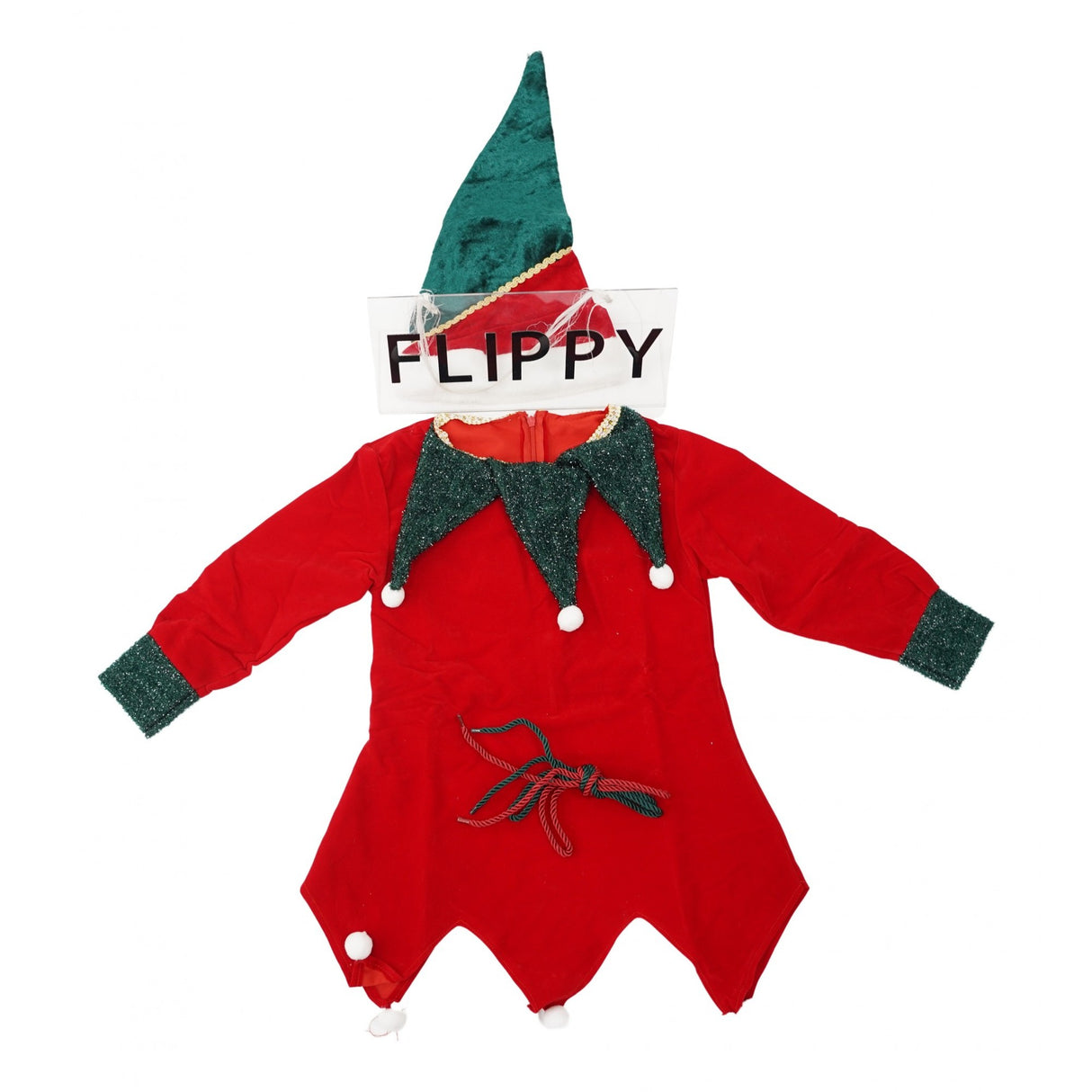 Costum Craciun, Vivimall, Fete, Spiridus, rosu, 10 - 13 ani, catifea - vivimall.ro