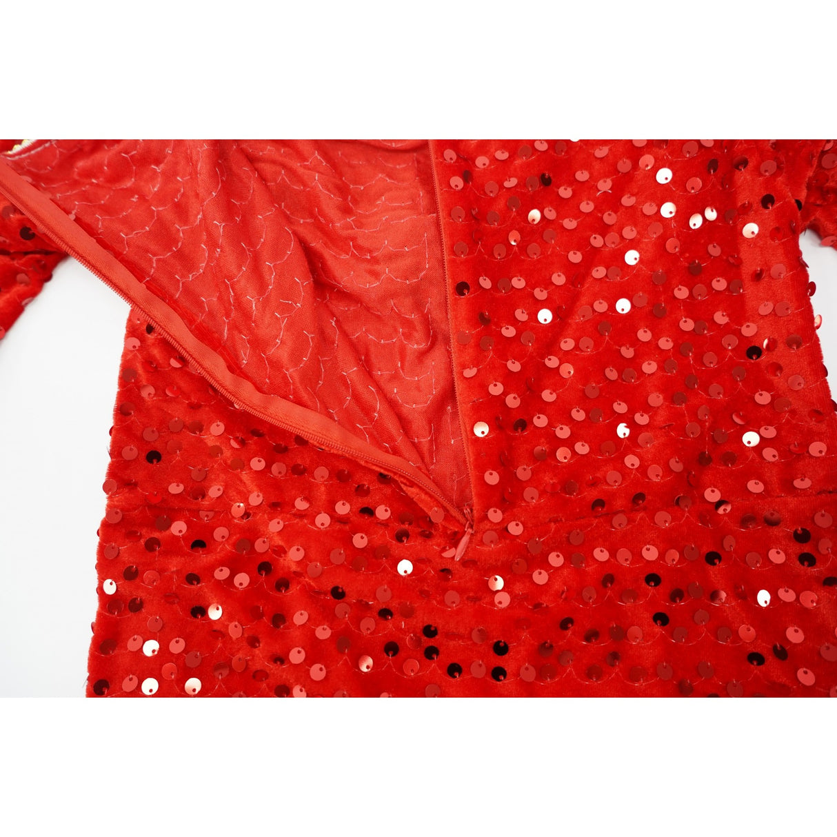 Costum Craciun, Vivimall, Spiridus, rosu, 7 -9 ani, catifea - vivimall.ro