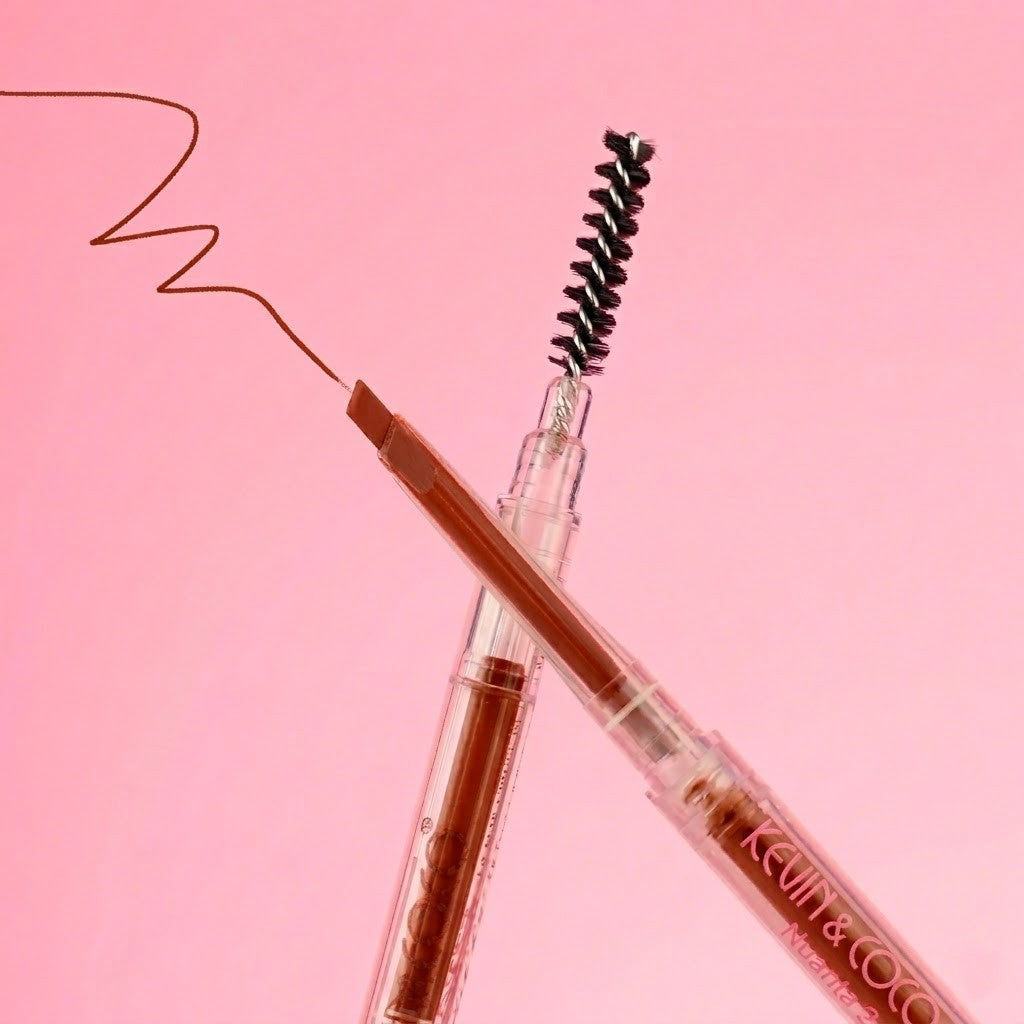 Creion de Sprancene cu Perie, Kevin&Coco, 2in1, 1.5 mm, Caramel - vivimall.ro