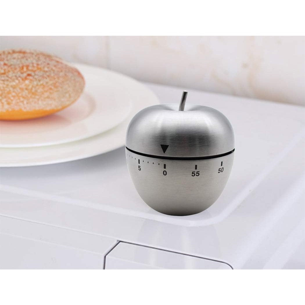 Cronometru de Bucatarie, Vivimall, Mecanic, Forma de Mar, din Otel Inoxidabil, 60 min Timer, 7.5 x 6.2 cm, Argintiu - vivimall.ro