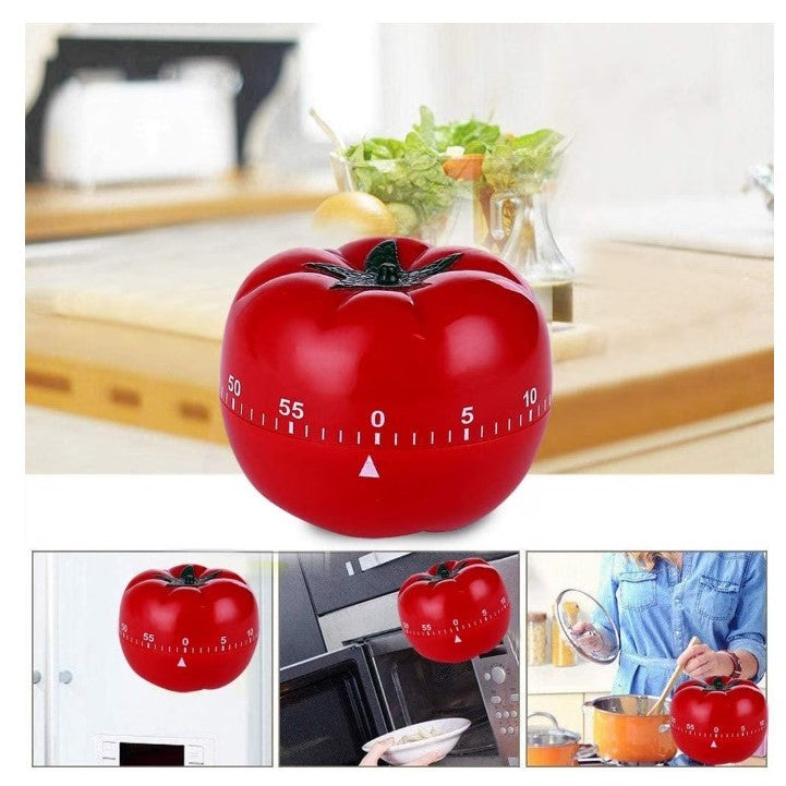 Cronometru mecanic de bucatarie Vivimall, forma de rosie, 60 de minute, 6.3 x 4.5 cm, material ABS, rosu - vivimall.ro