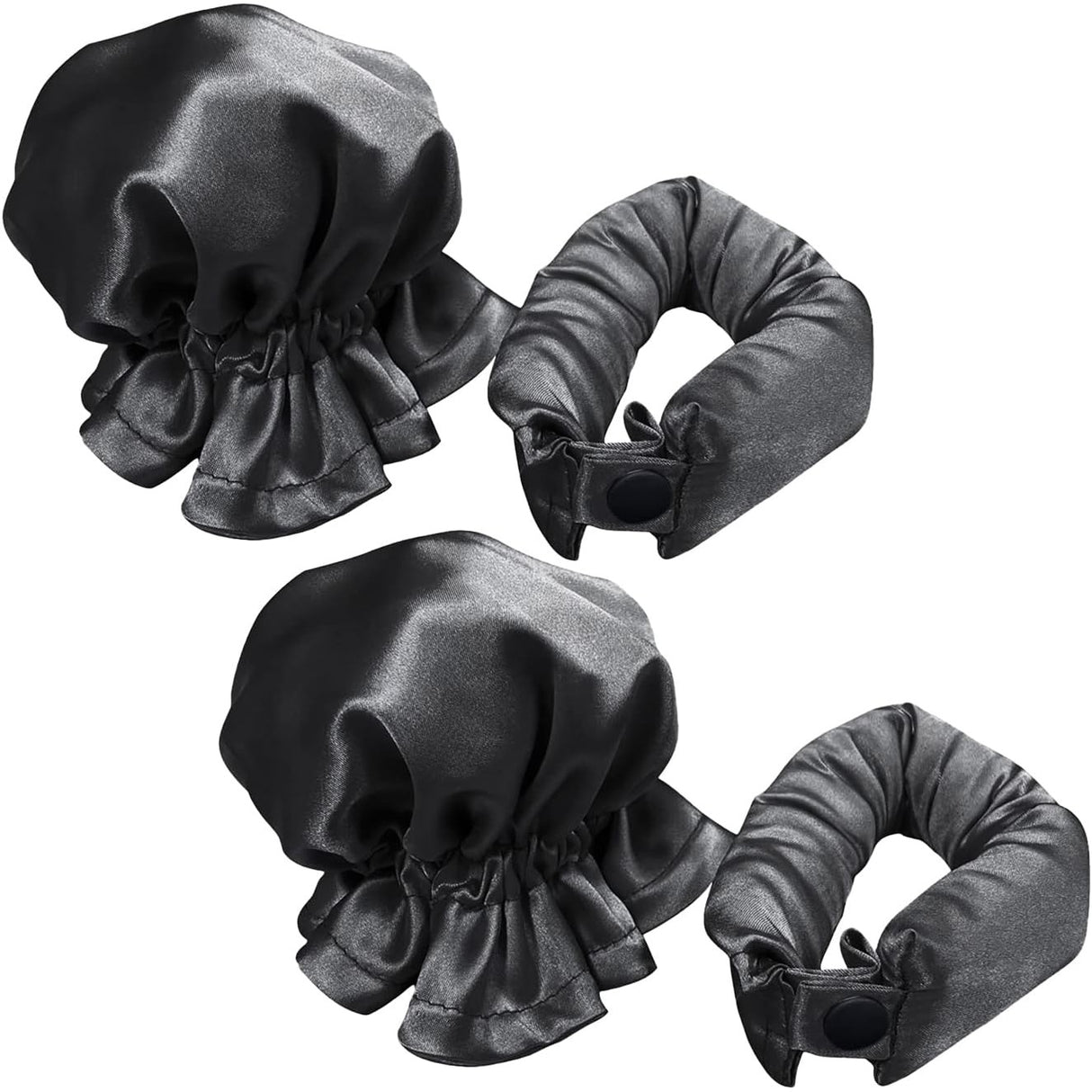 Accesoriu de Ondulat Parul, Vivimall, fara Caldura, din Poliester, Manual, Prin Rasucire, 29 x 4 cm, Negru - vivimall.ro