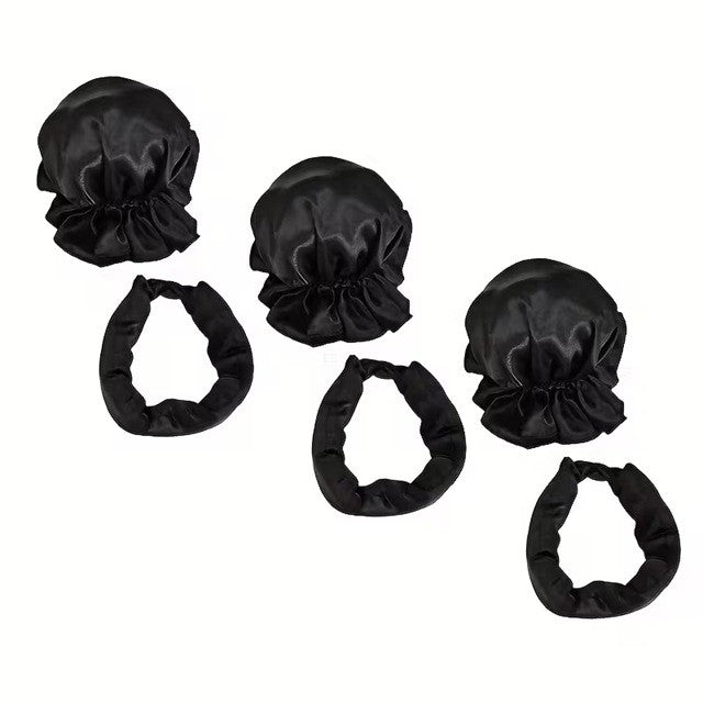 Accesoriu de Ondulat Parul, Vivimall, fara Caldura, din Poliester, Manual, Prin Rasucire, 29 x 4 cm, Negru - vivimall.ro