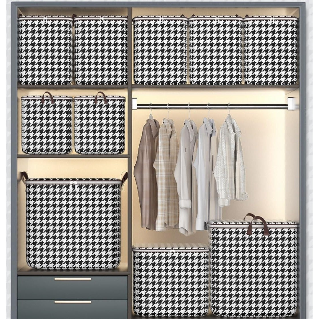 Organizator Textil Cu Fermoar 150L | PackNest 2 - vivimall.ro