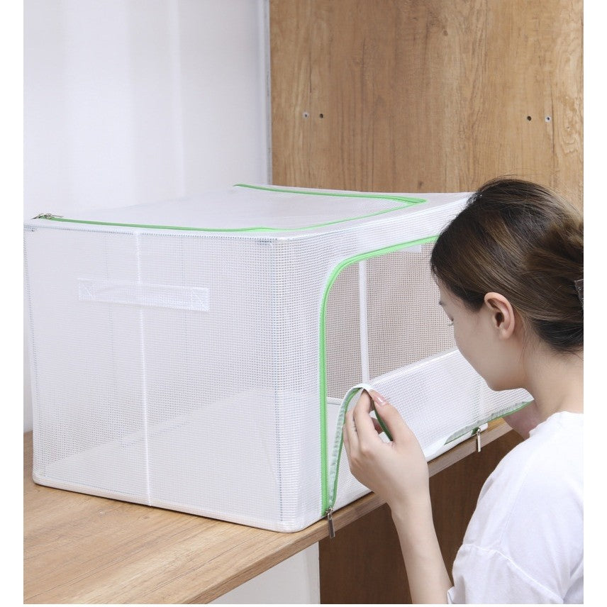 Cutie de Depozitare, Vivimall, pentru Camera Copiilor, 100L, din PVC, Model Sirena, 60 x 42 x 40 cm, Transparent - vivimall.ro