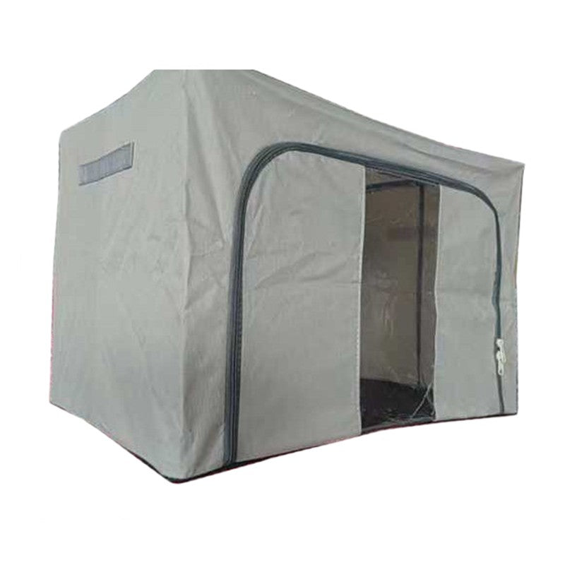 Cutie de depozitare Pliabila, Vivimall, Cadru Metalic, cu fermoar, 100 L, material Textil, 60 x 42 x 40 cm, suport de baza din plastic stabil, Gri deschis - vivimall.ro