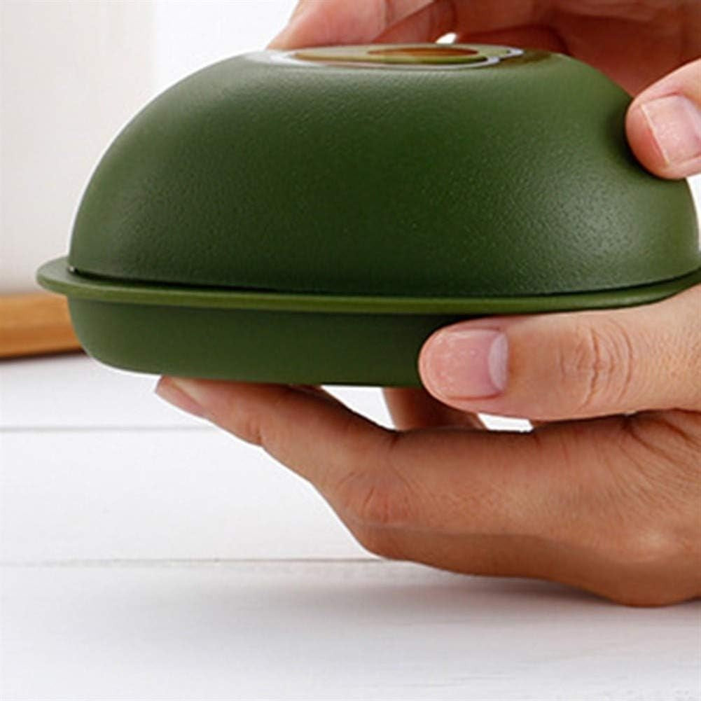 Cutie Alimentara, Vivimall, Model Avocado, din Plastic, 12.5 x 12.5 x 5.4 cm, 500 ml, Verde Inchis - vivimall.ro