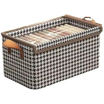 Cutie Depozitare, Vivimall, Capac Transparent, Model In Carouri, Model Mare, Maro - vivimall.ro