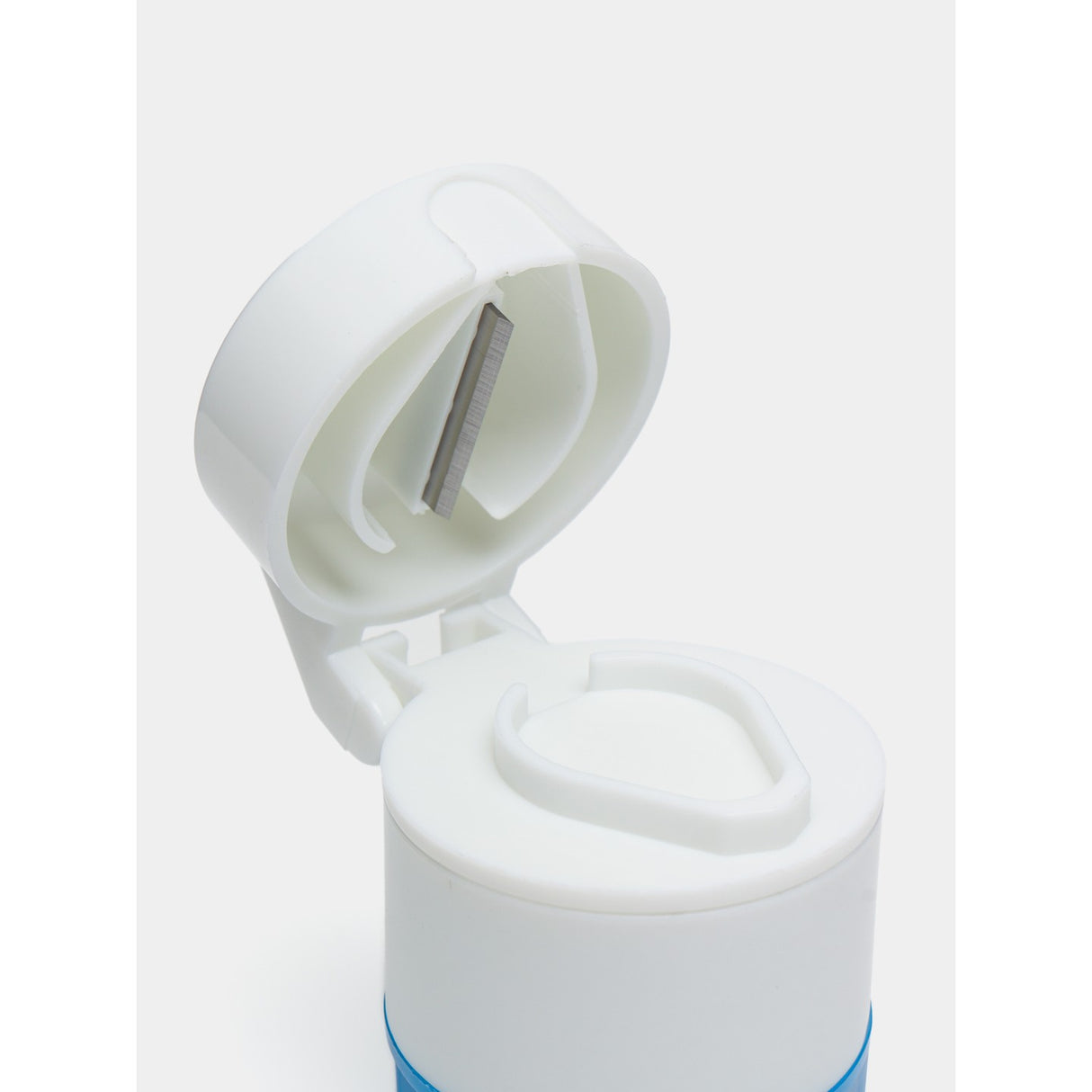 Multifunkcionális gyógyszertartó doboz, 4 az 1-ben, víztartály, vágás, zúzás, tárolás, kompakt, rozsdamentes acél pengével, fehér/,