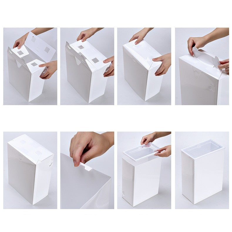 Cutie pentru Pantofi, Vivimall, Tip Sertar, din Plastic, Stivuibila, Usa Frontala, 33 x 23 x 13 cm, Transparent - vivimall.ro