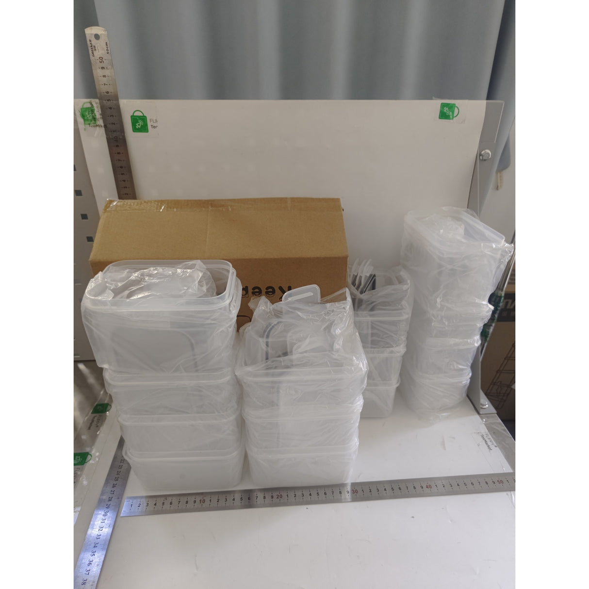 Cutii de depozitare alimente, Vivimall, Set din 14 Cutii pentru Condimente, Cereale, Cutii pentru Bucatarie, din Plastic PP, Cutii Alimentare, Diferite Dimensiuni, Transparente - vivimall.ro