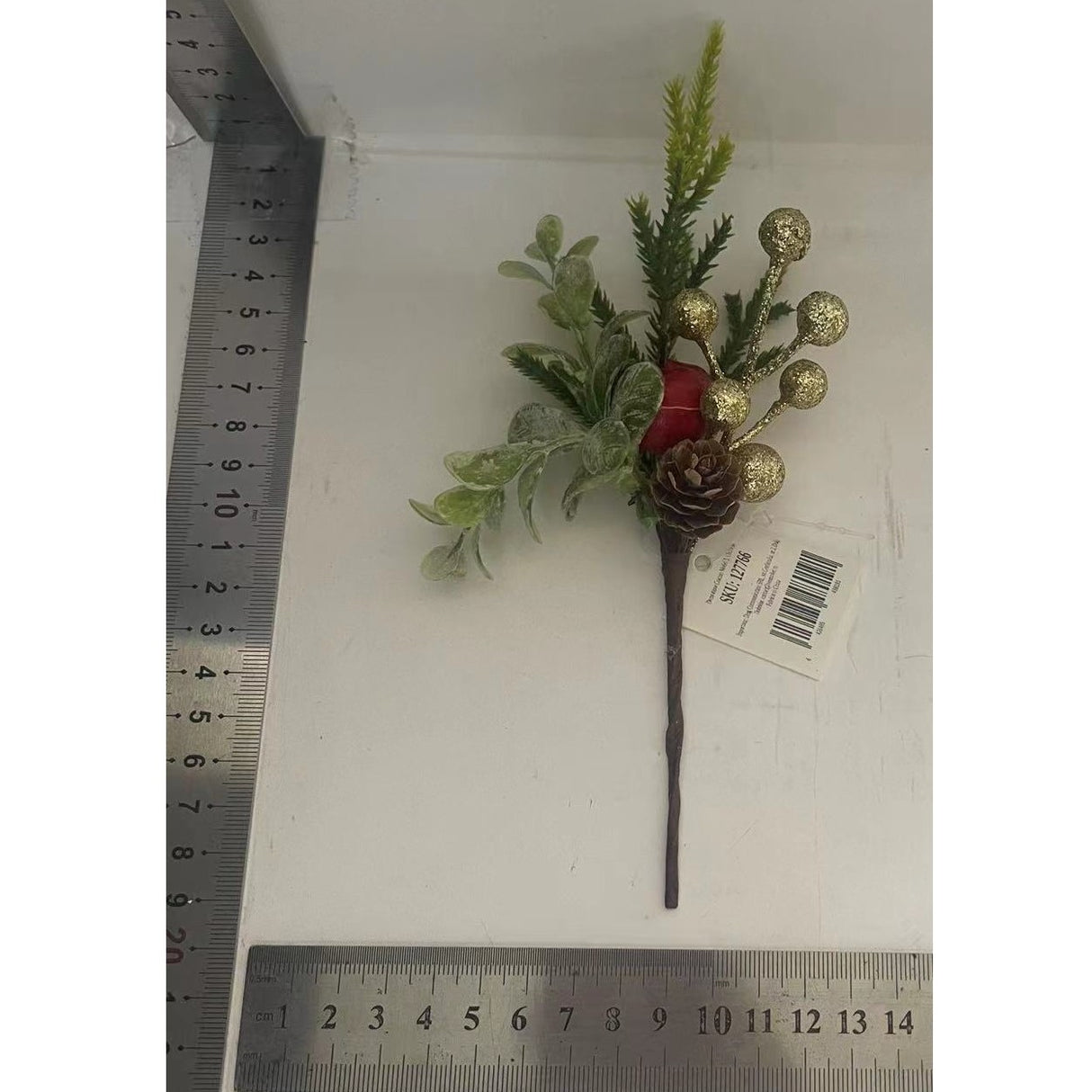 Decoratiune de Craciun, Vivimall, 13 x 18 cm, Model Buchetel 3, Multicolor - vivimall.ro