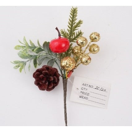 Decoratiune de Craciun, Vivimall, 13 x 18 cm, Model Buchetel 3, Multicolor - vivimall.ro