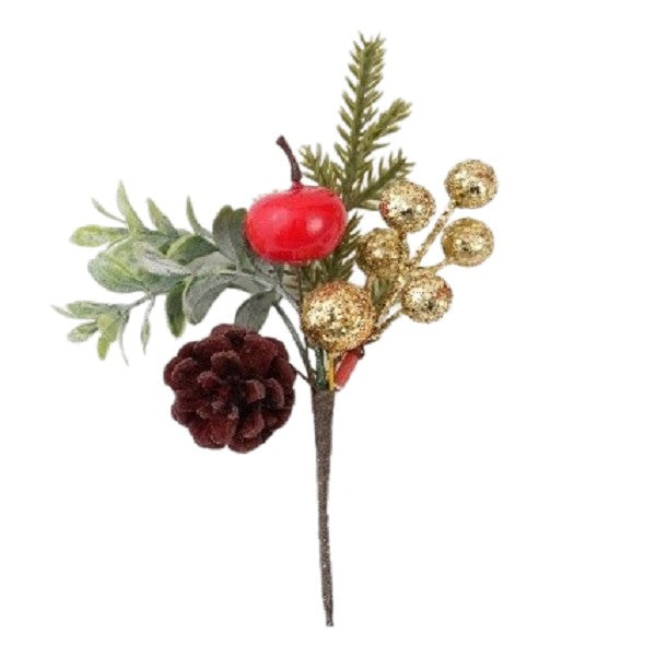 Decoratiune de Craciun, Vivimall, 13 x 18 cm, Model Buchetel 3, Multicolor - vivimall.ro