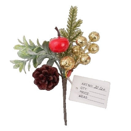 Decoratiune de Craciun, Vivimall, 13 x 18 cm, Model Buchetel 3, Multicolor - vivimall.ro