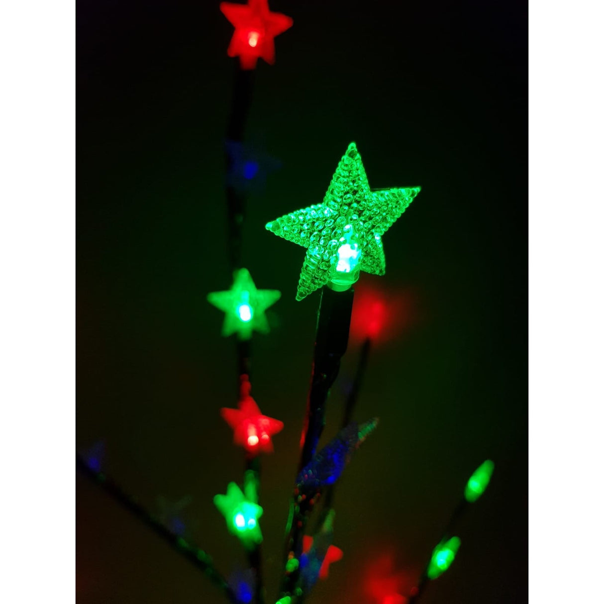 Decoratiune Luminoasa Crenguta cu Baterii 72 LED -uri Stelute Multicolor - vivimall.ro