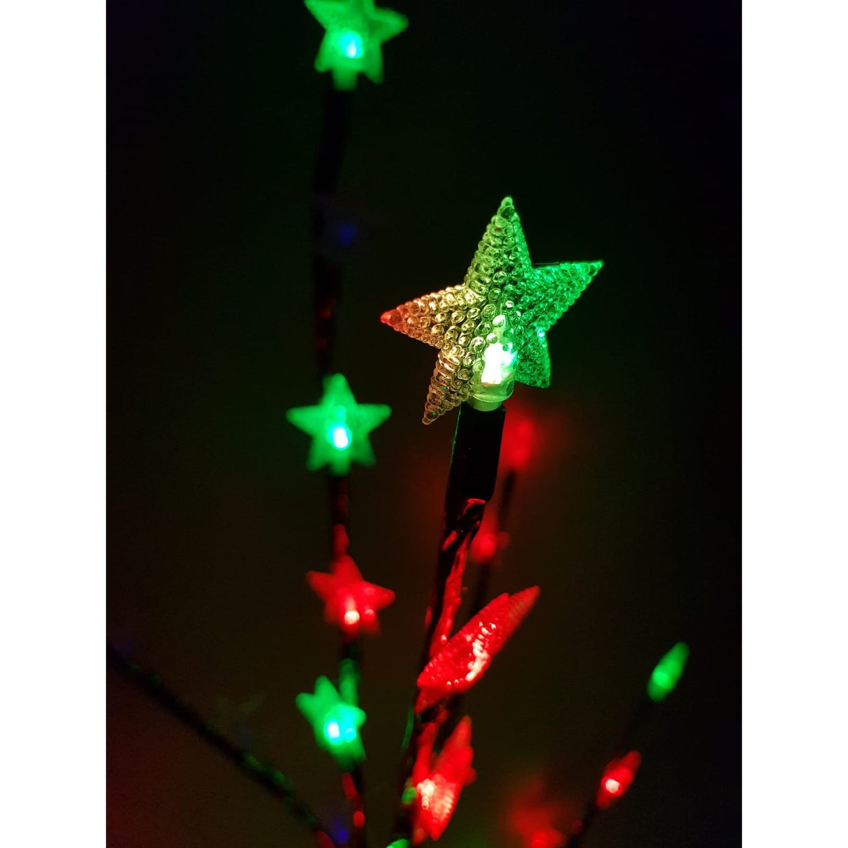 Decoratiune Luminoasa Crenguta cu Baterii 72 LED -uri Stelute Multicolor - vivimall.ro