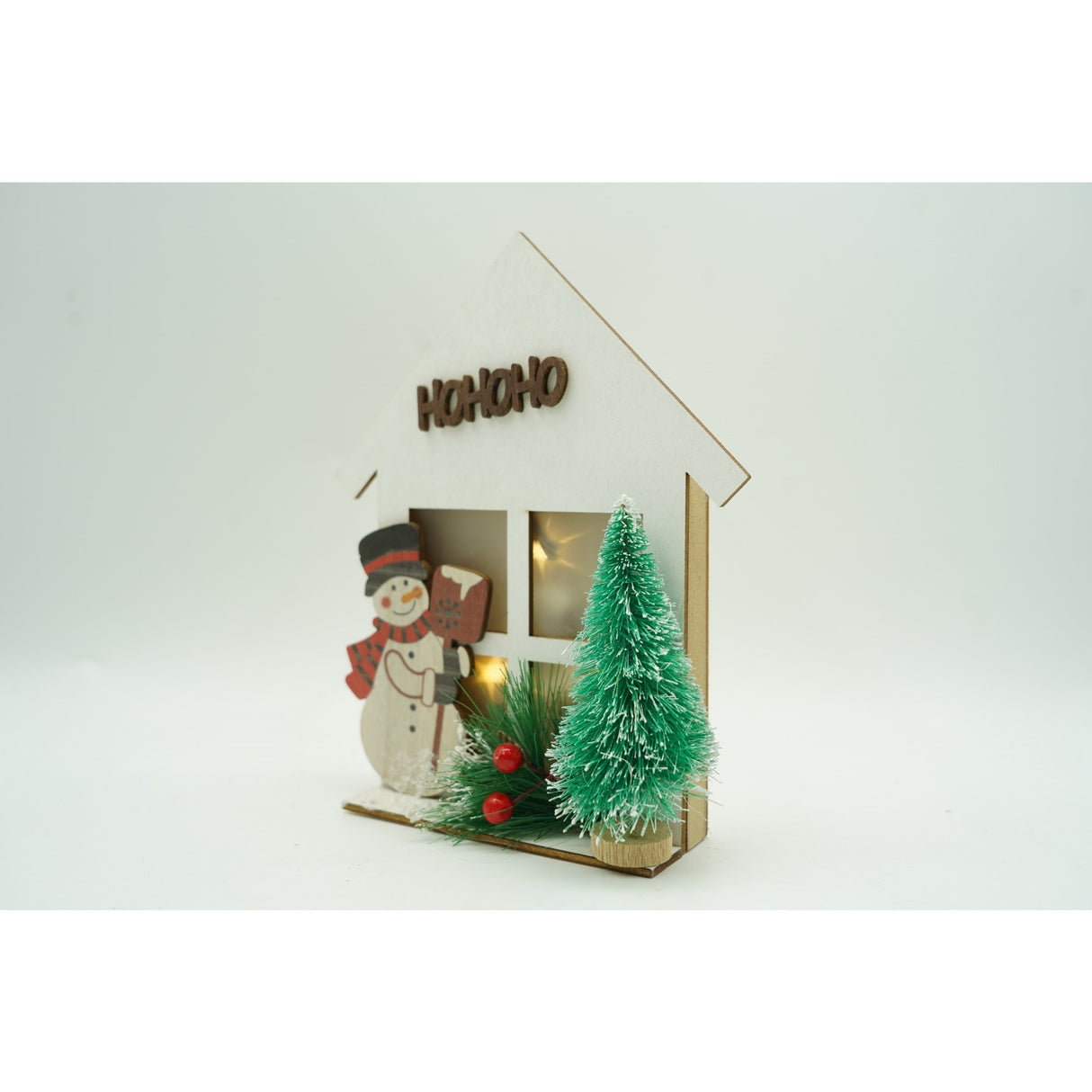 Decoratiune luminoasa, Vivimall, Om de zapada, alb, lungime: 13 cm, latime: 5 cm, inaltime: 17 cm, lemn, interior/exterior - vivimall.ro