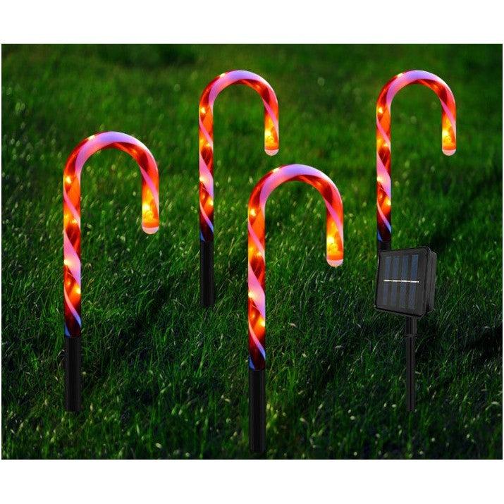 Decoratiune luminoasa pentru Craciun, Acadele, pentru exterior, incarcare solara, 28 cm - vivimall.ro