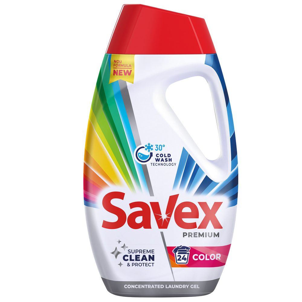 Folyékony mosószer, Savex, Prémium 1,08 L Színes 27 mosás