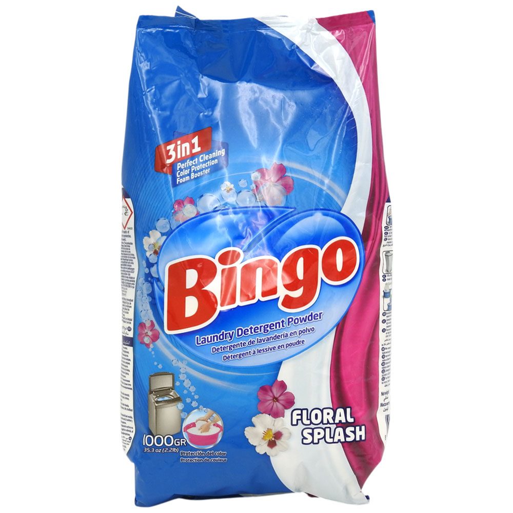 Mosószer, Bingo, Kézi, 1 kg, Floral Splash
