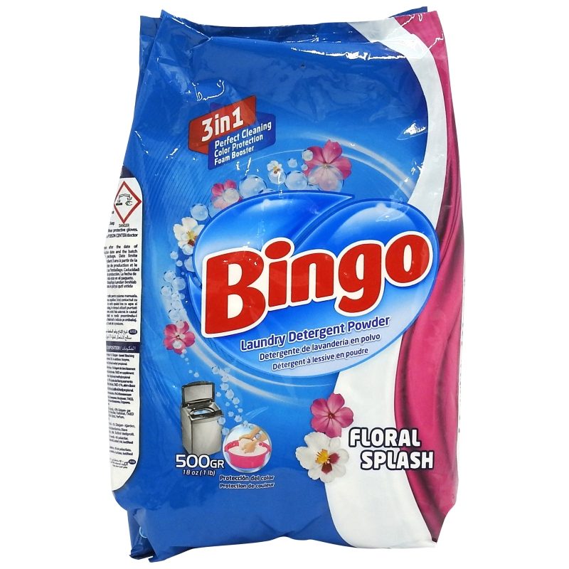 Mosószer, Bingo, Kézi, 500 g, Floral Splash
