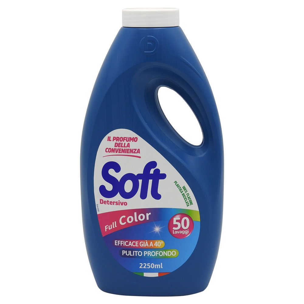 Mosógél, Soft, Folyékony, 2,25 l, Színes ruhákhoz, 50 mosás