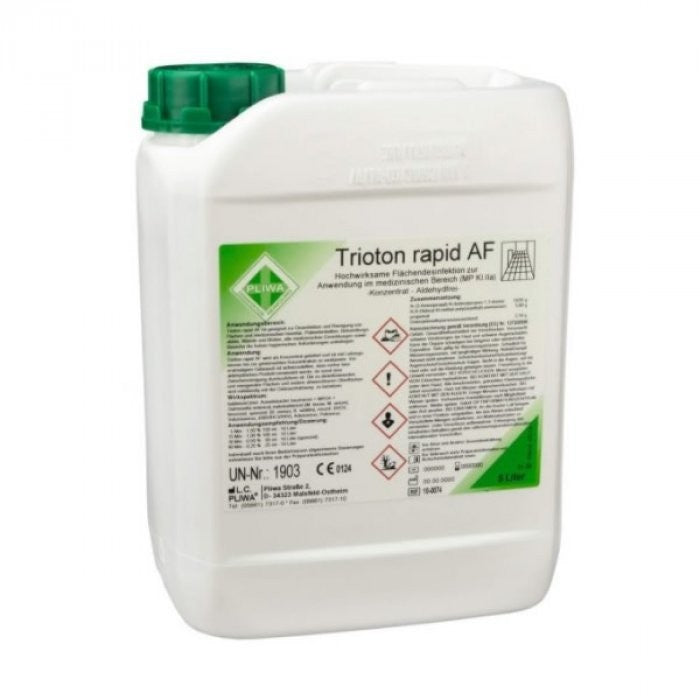 Dezinfectant de suprafete pentru dezinfectie si curatare TRIOTON RAPID AFb, 5 Litri - vivimall.ro