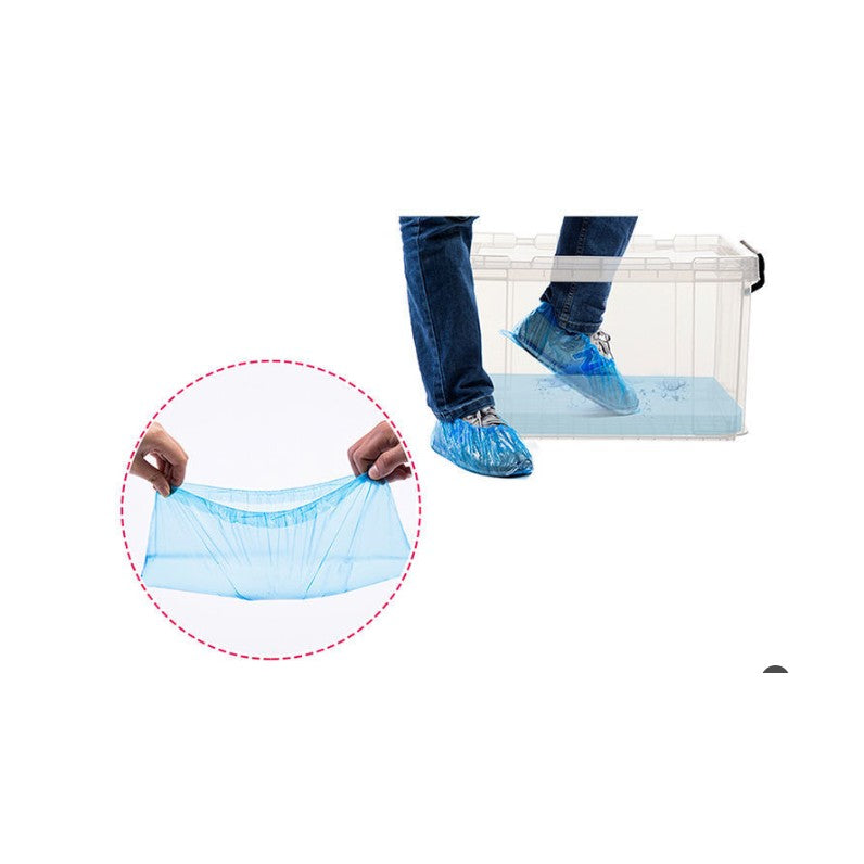 Set 100 Huse de Pantofi Impermeabile de Unica Folosinta, Vivimall, Universale, Albastre, pentru Zile Ploioase - vivimall.ro