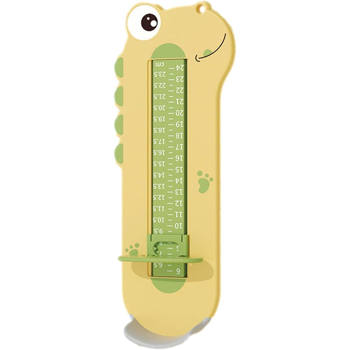 Dispozitiv de Masurat Talpa Piciorului pentru Bebelusi, Vivimall, 9-24, Model Dinozaur, Galben - vivimall.ro