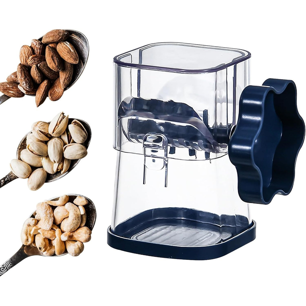Dispozitiv de Zdrobit, Vivimall, pentru Alune, Nuci, Ciocolata, Manual, din ABS, 10 x 7.2 cm, Albastru - vivimall.ro
