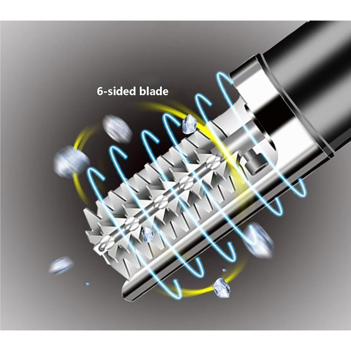 Dispozitiv Electric de Curatare Solzi Peste, Flippy, din Otel Inoxidabil, 28 x 5 cm, Negru - vivimall.ro
