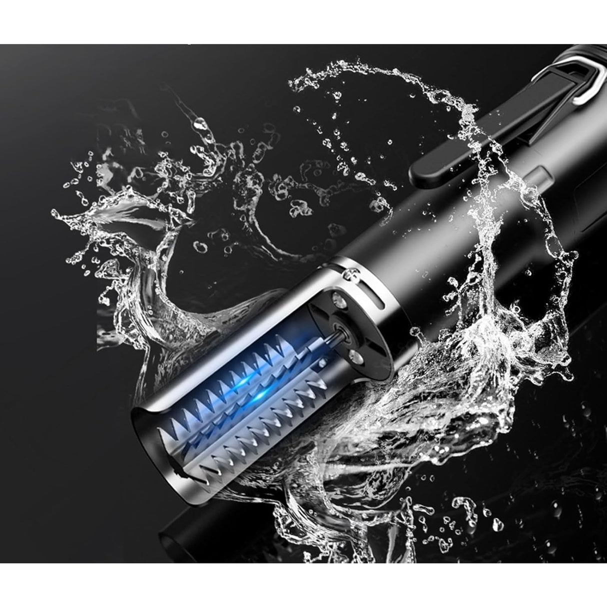 Dispozitiv Electric de Curatare Solzi Peste, Flippy, din Otel Inoxidabil, 28 x 5 cm, Negru - vivimall.ro