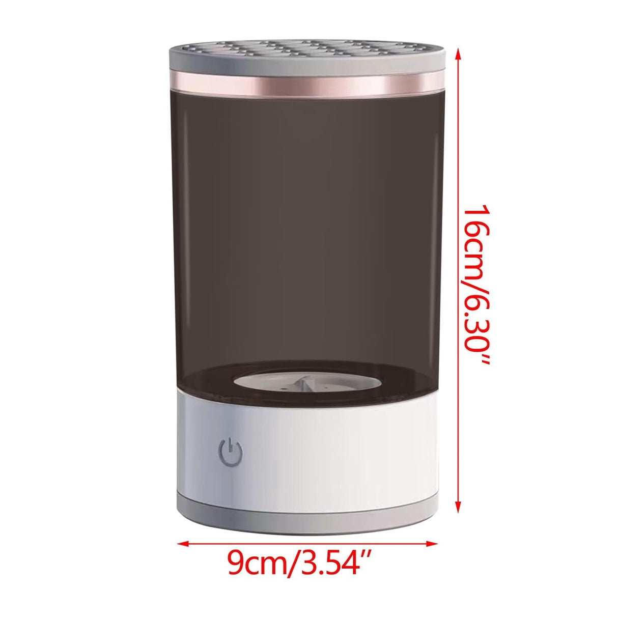 Dispozitiv Portabil De Curatare A Pensulelor De Machiaj, Potrivit Pentru Pensule De Diferite Dimensiuni, 5V, 7000Rpm, Vibratii Sonice, Usb, Alb/Negru, 9X9X16 Cm - vivimall.ro