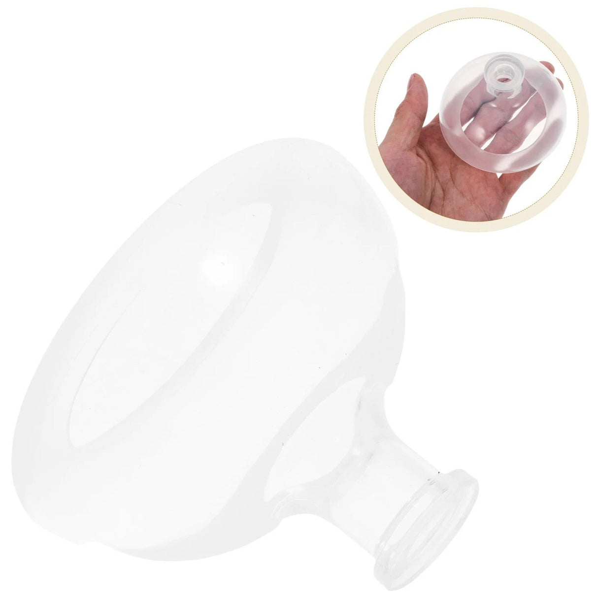 Dispozitiv Terapeutic Sputa, Vivimall, Cupa pentru Terapie Toracica, Dispozitiv de Eructare, pentru Sugari si Copii, 7.5 x 6 cm, din Silicon, Transparent - vivimall.ro