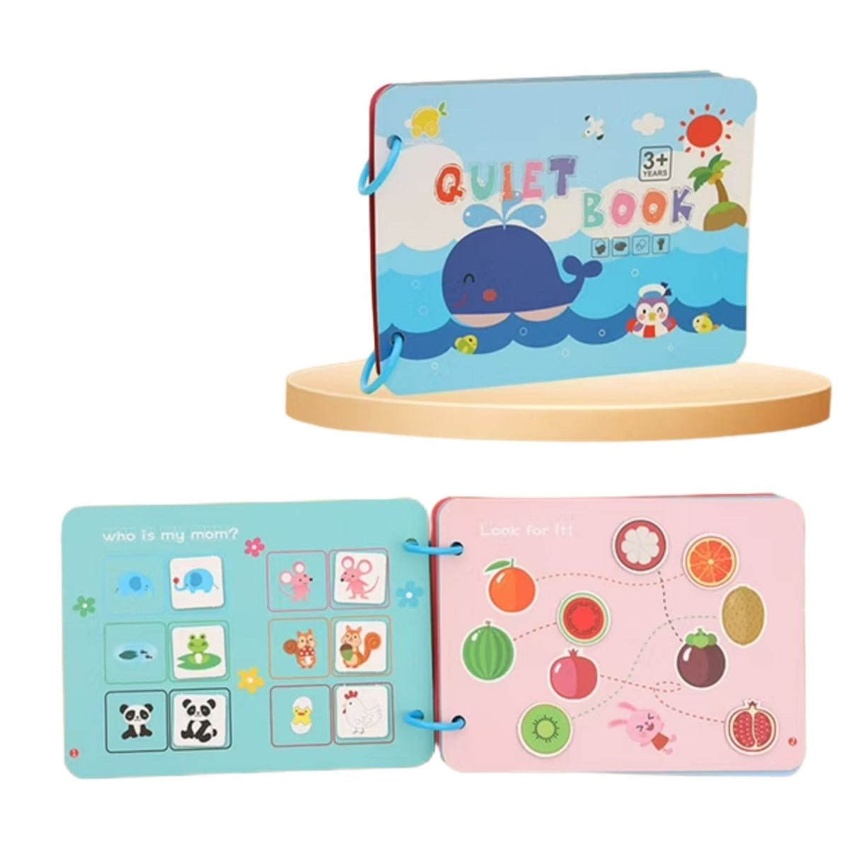 Carte Senzoriala Montessori, Flippy, Jucarie Eductiva Quiet Book, Seria ''Viata de Zi cu Zi'', Pagini Interactive, Stickers Reutilizabile, Dezvolta Motricitatea si Invatare Timpurie, 3ani+, Multicolora - vivimall.ro