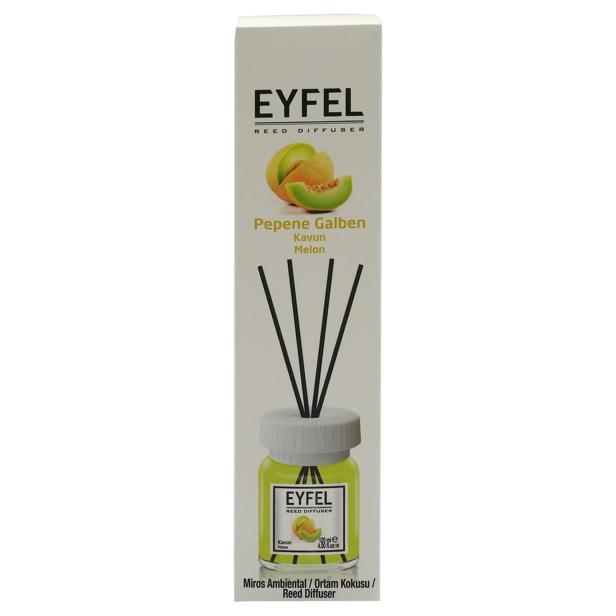 Odorizant Camera cu Betisoare, EYFEL, Pepene Galben, 120 ml - vivimall.ro