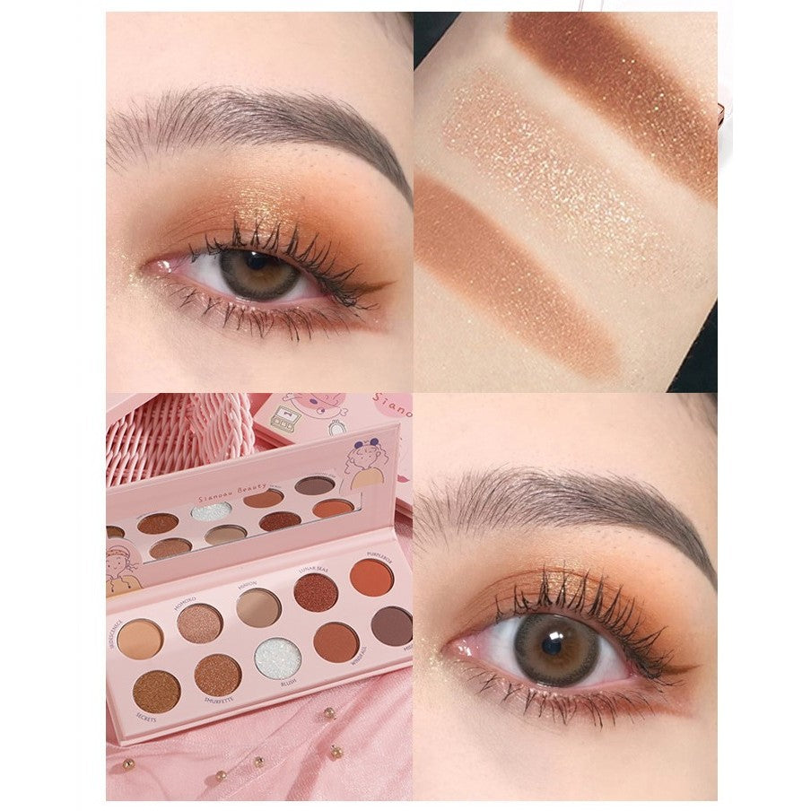 Paleta De Farduri Sianoau Cu 10 De Culori Pigmentate - vivimall.ro