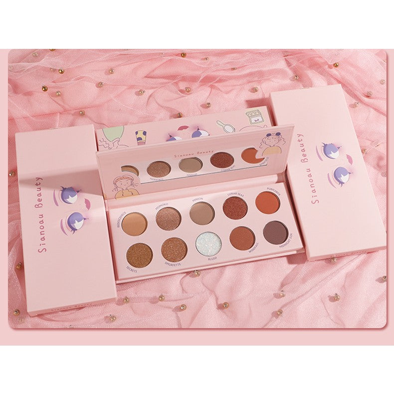 Paleta De Farduri Sianoau Cu 10 De Culori Pigmentate - vivimall.ro