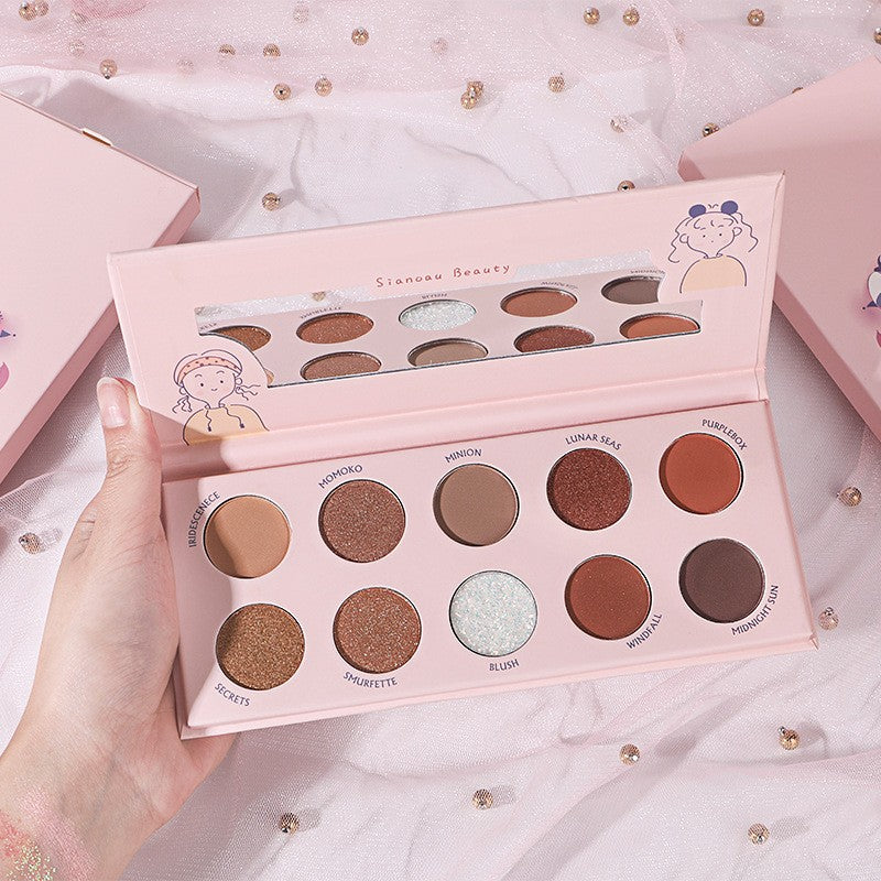 Paleta De Farduri Sianoau Cu 10 De Culori Pigmentate - vivimall.ro