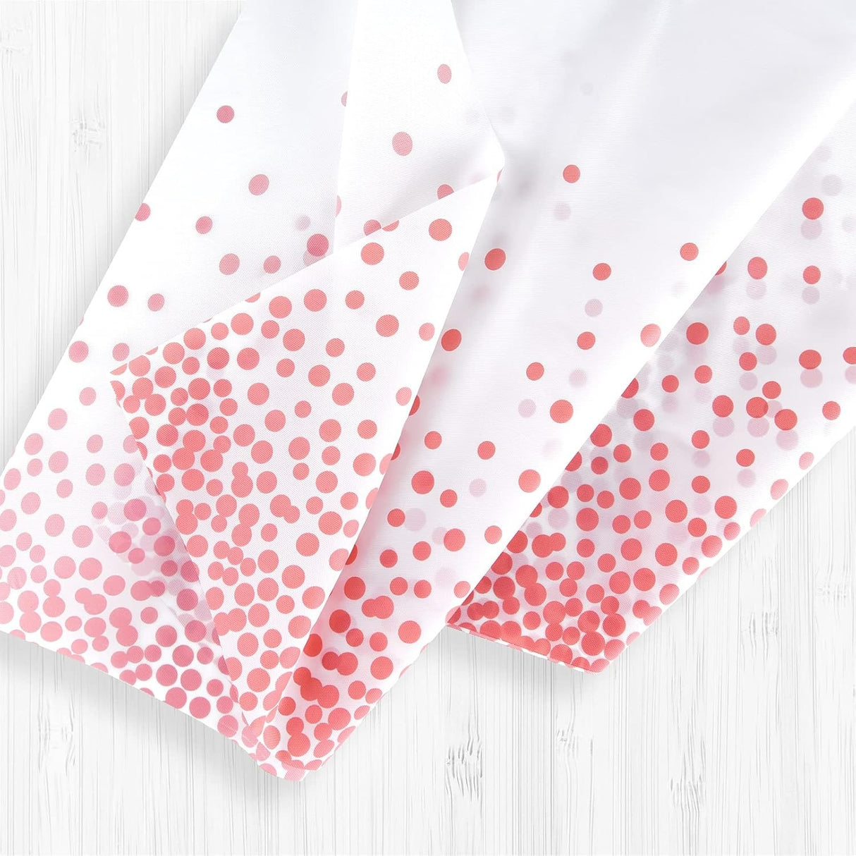 Fata de Masa, Vivimall, din PEVA, Imprimeu Buline, 137 x 274 cm, Impermeabila, Fara Pete, Curatare Rapida, Roz Gold - vivimall.ro