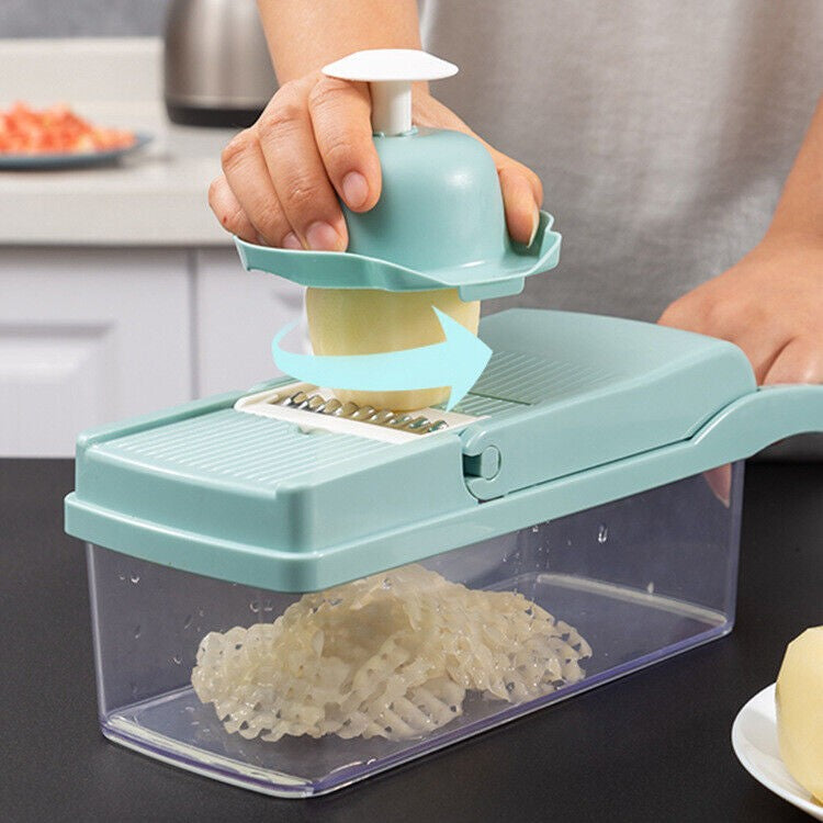 Razătoare multifunctională albastru/alb | EasySlice - vivimall.ro