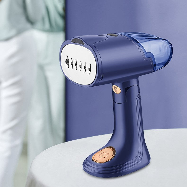 Aparat de Calcat Vertical Portabil cu Abur, Vivimall, Putere 1500W, Rezervor Detasabil de 138ml, Priza, Functie Anti Calcar si Auto Curatare, Pliabil, cu Perie, 20x10.5x8 cm, Albastru - vivimall.ro