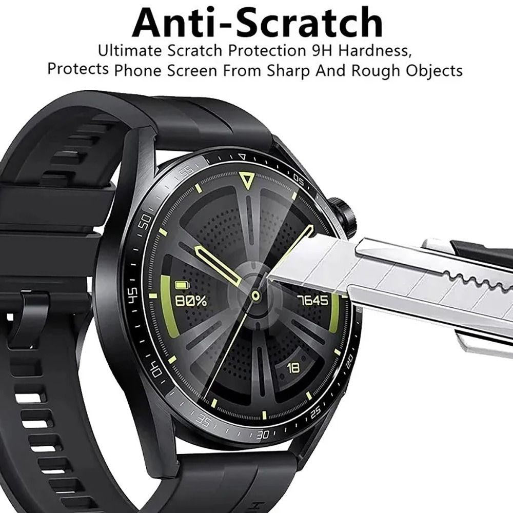 Detaliu strat oleofobic folie sticlă 9H Huawei Watch GT4 41MM, suprafață transparentă