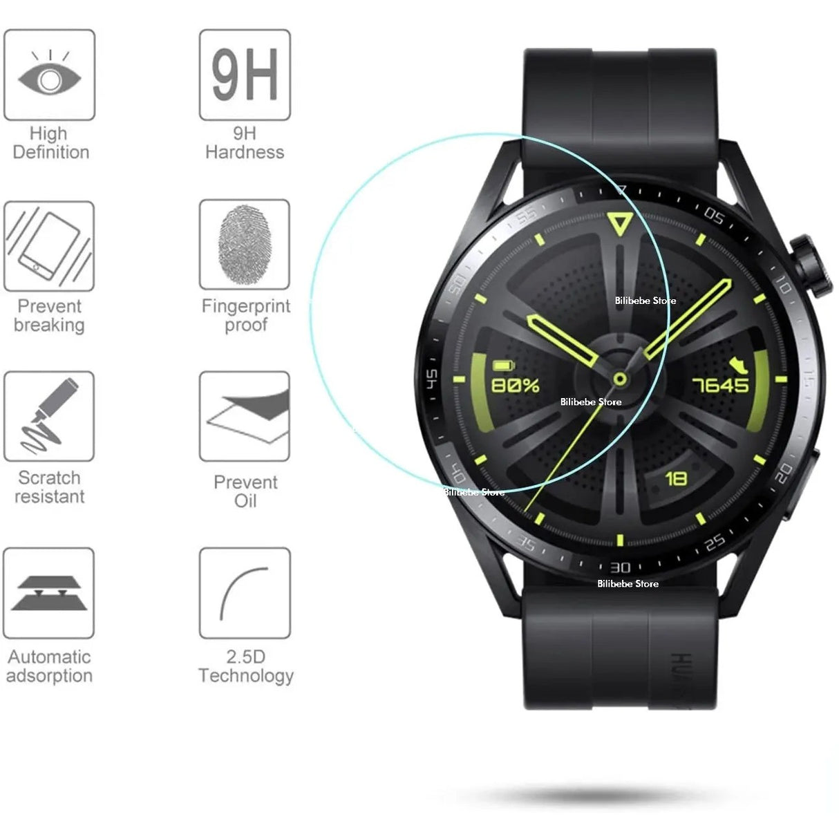 Kit complet montaj folie sticlă securizată Huawei Watch GT4 41MM, accesorii incluse