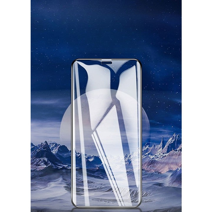 Folie de Protectie, Vivimall, pentru iPhone 15 Plus, Tempered Glass 9D, Anti-Soc, Full Glue, Margini Negre, Transparent - vivimall.ro