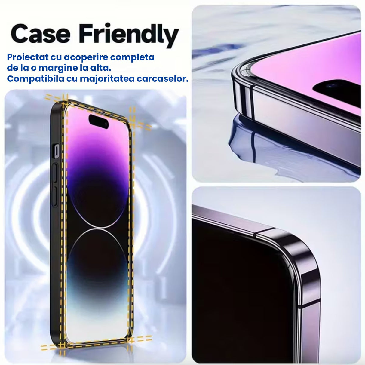 Folie de Protectie pentru Apple iPhone 16 Pro Max, Flippy, Sticla Securizata 3D, High Definition pentru Ecran complet, Anti Zgirieturi, Anti bule, Transparenta - vivimall.ro