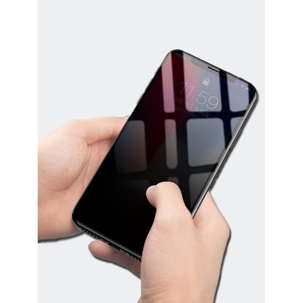 Folie privacy Vivimall pentru iPhone 15 Pro Max, unghi confidențialitate 30°, detaliu strat oleofob