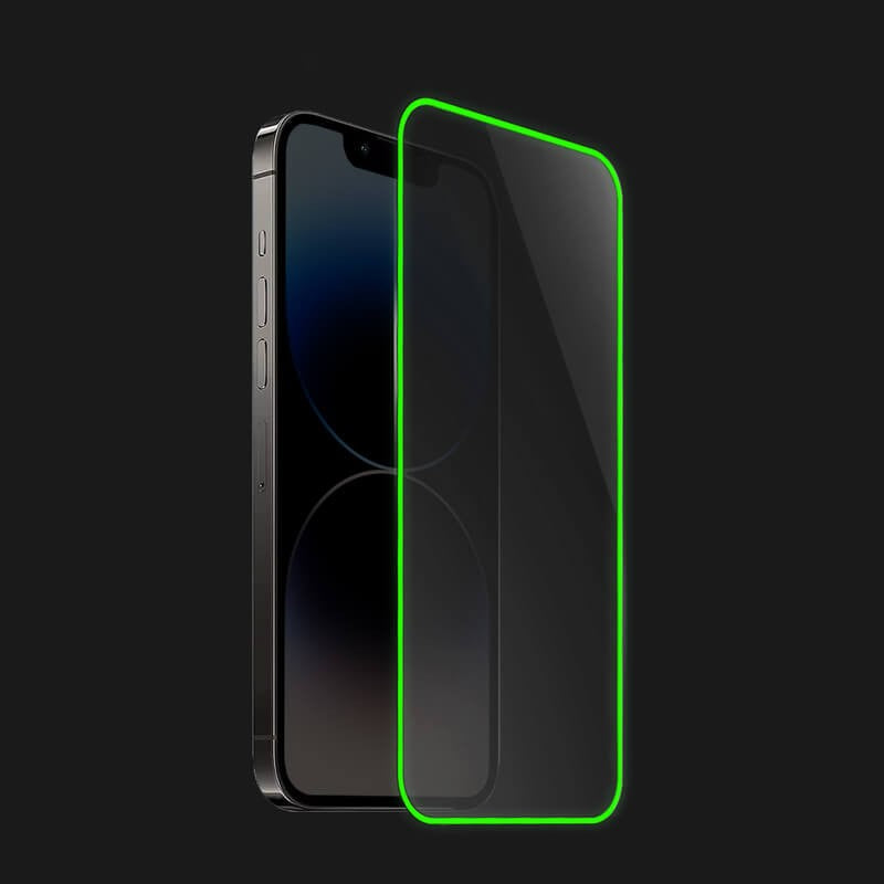 Folie sticlă Vivimall Luminous pe iPhone 15 Pro Max, finisaj mat anti-amprentă, vedere din spate
